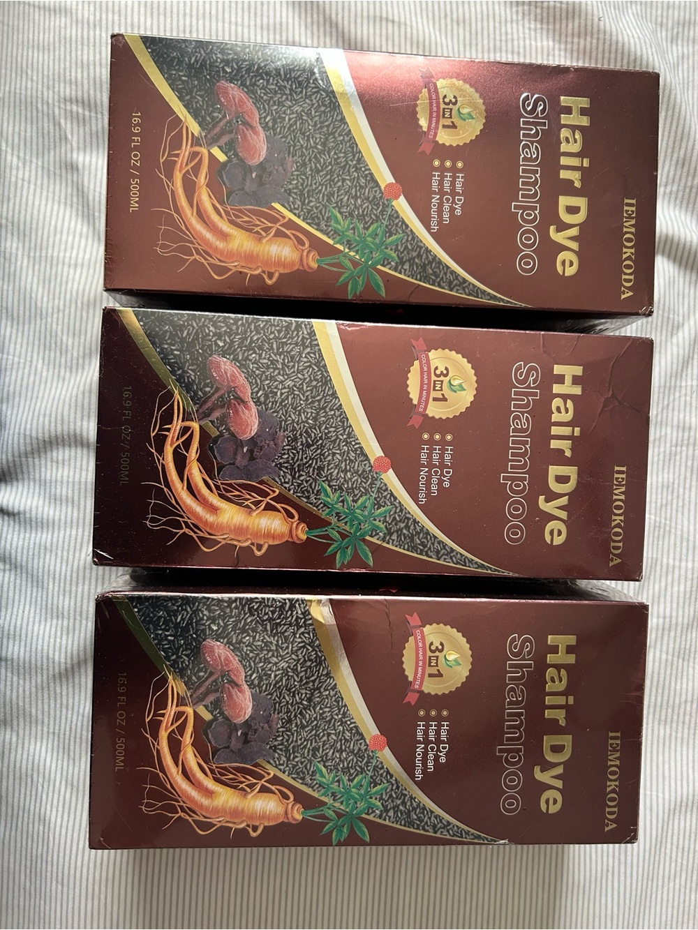 Brown 3-in-1 Hair Dye Shampoo